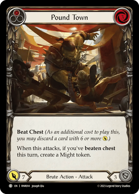 Pound Town (Red) — Rhinar - Heavy Hitters Blitz Deck — Flesh and Blood