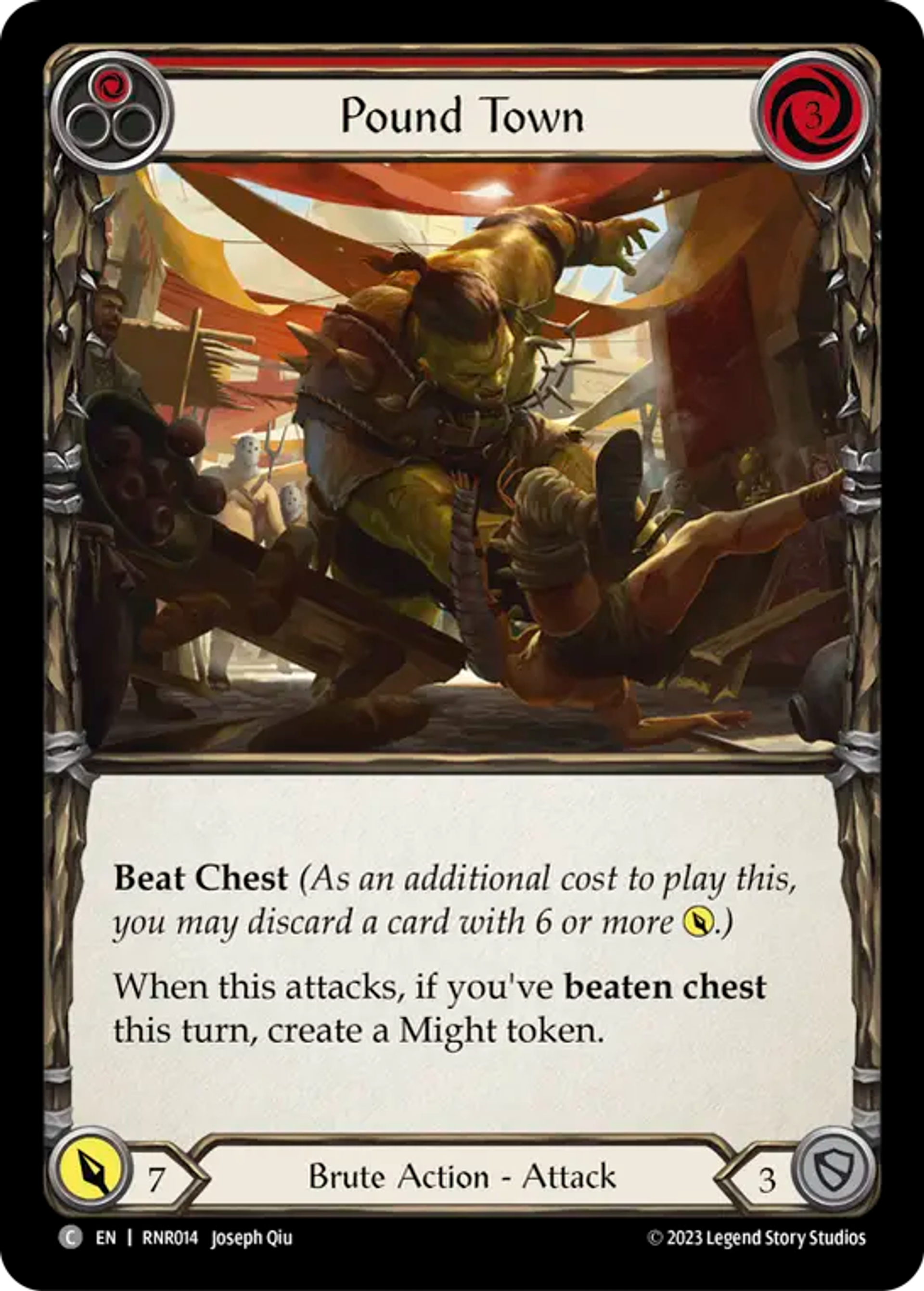 Pound Town (Red) — Rhinar - Heavy Hitters Blitz Deck — Flesh and Blood