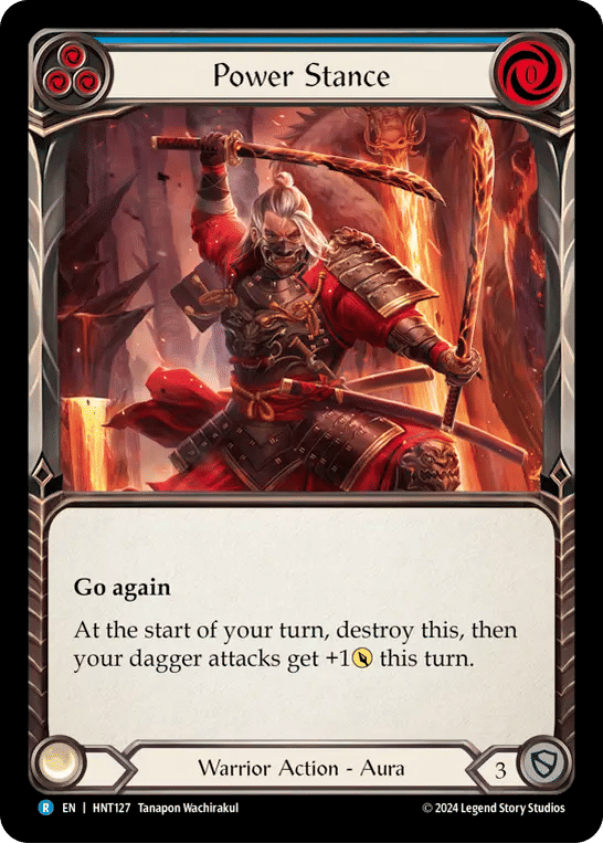 Power Stance (Blue) — The Hunted — Flesh and Blood