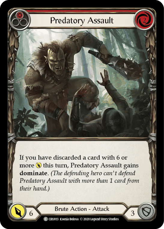 Predatory Assault (Red) — Crucible of War — Flesh and Blood