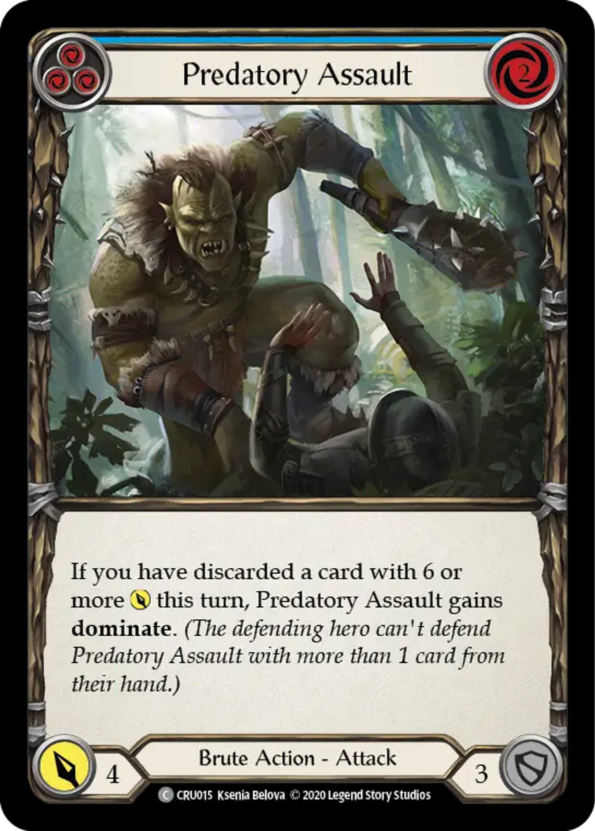 Predatory Assault (Blue) — Crucible of War — Flesh and Blood