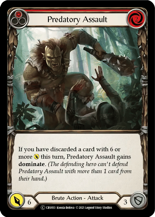 Predatory Assault (Red) — Crucible of War - Unlimited — Flesh and Blood
