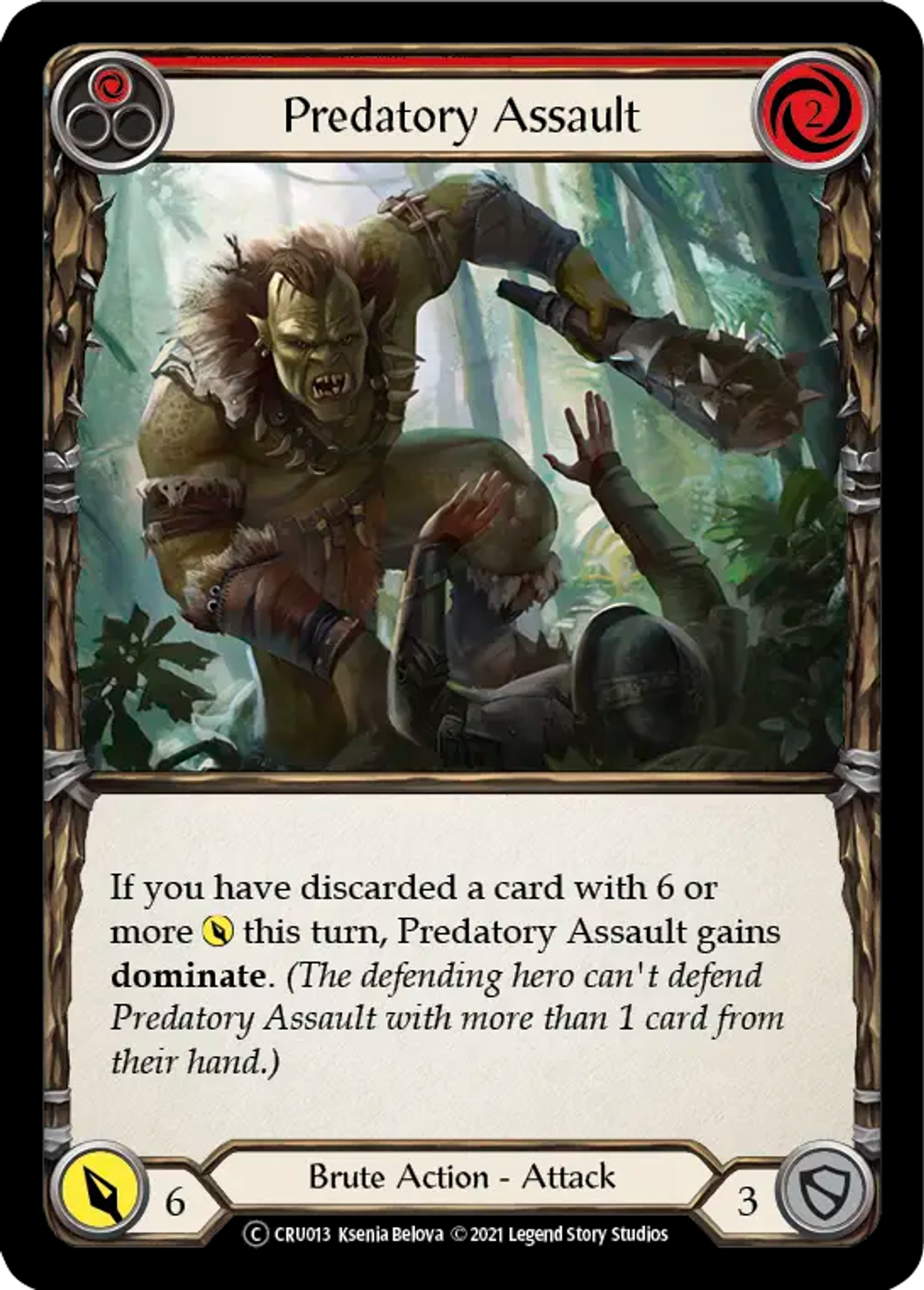 Predatory Assault (Red) — Crucible of War - Unlimited — Flesh and Blood