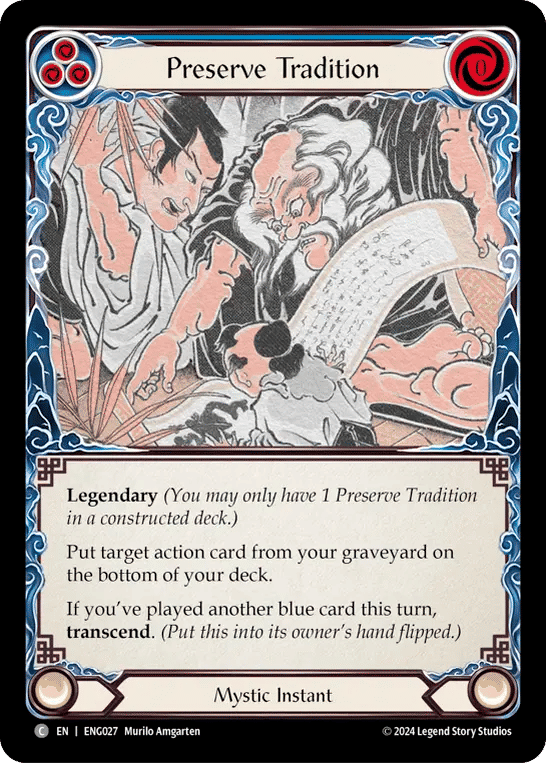 Preserve Tradition (Blue) — Enigma - Blitz Deck — Flesh and Blood