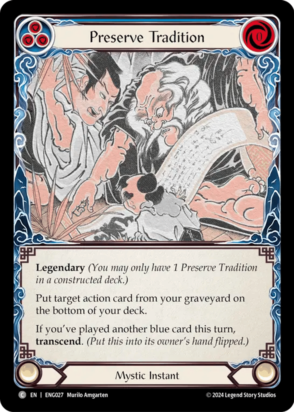 Preserve Tradition (Blue) from Enigma - Blitz Deck - Flesh and Blood