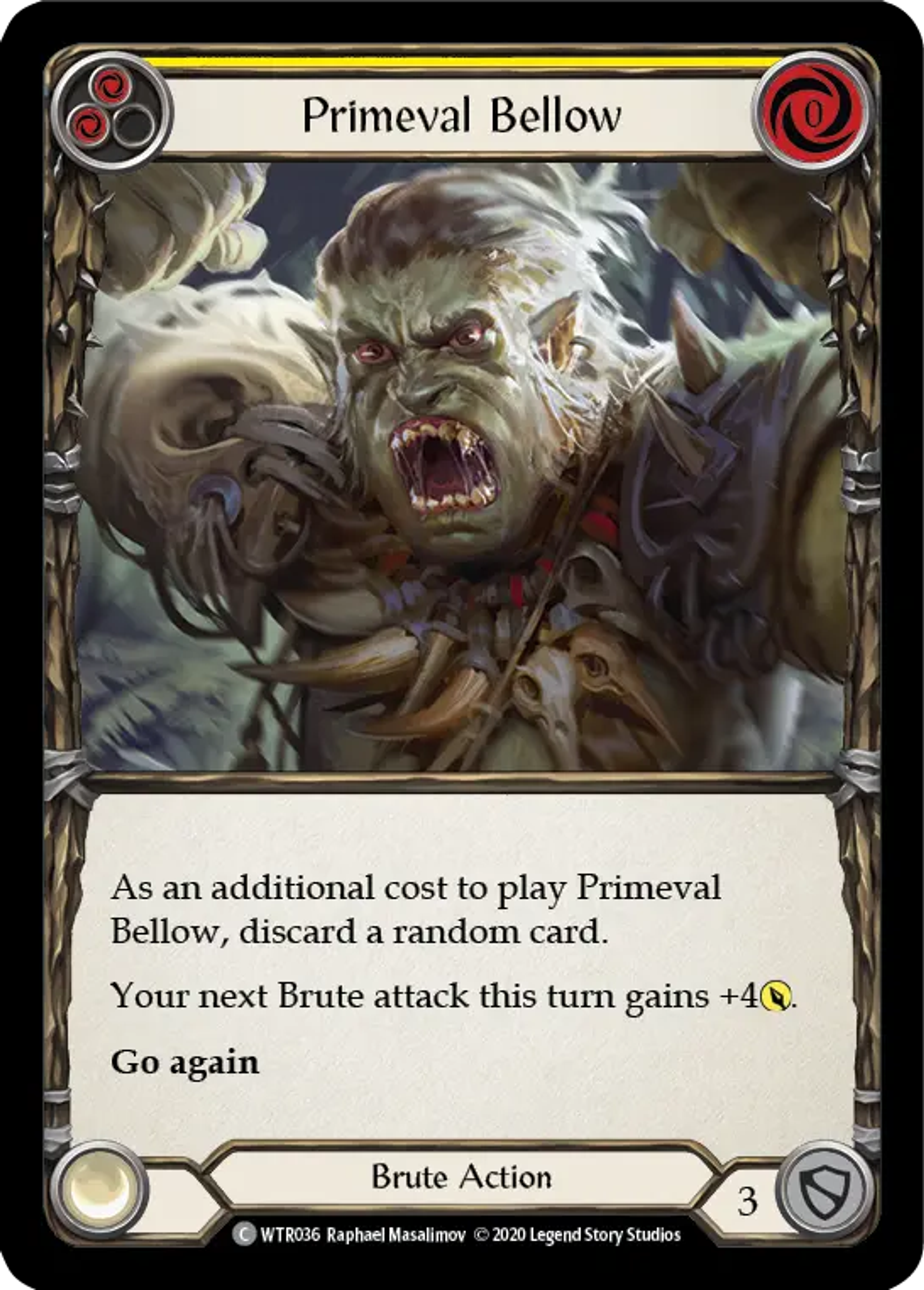 Primeval Bellow (Yellow) — Welcome to Rathe - Unlimited — Flesh and Blood