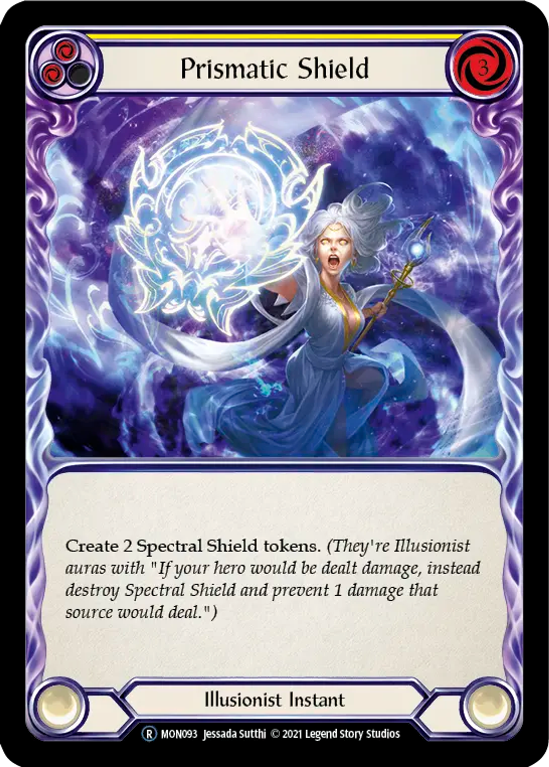 Prismatic Shield (Yellow) — Monarch - Unlimited — Flesh and Blood