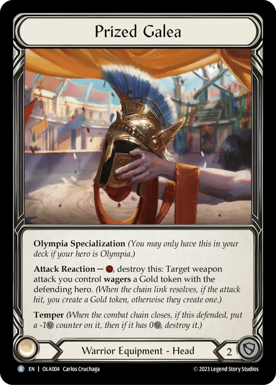 Prized Galea — Olympia - Heavy Hitters Blitz Deck — Flesh and Blood