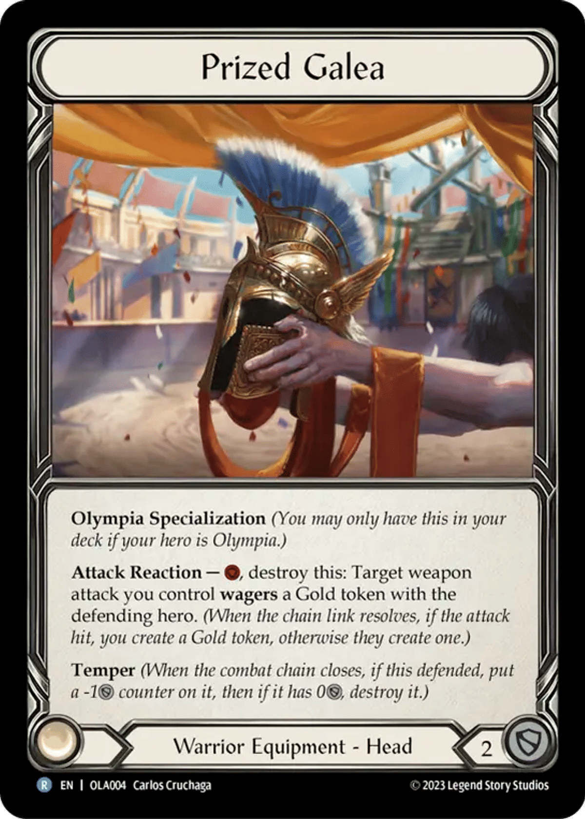 Prized Galea from Olympia - Heavy Hitters Blitz Deck - Flesh and Blood