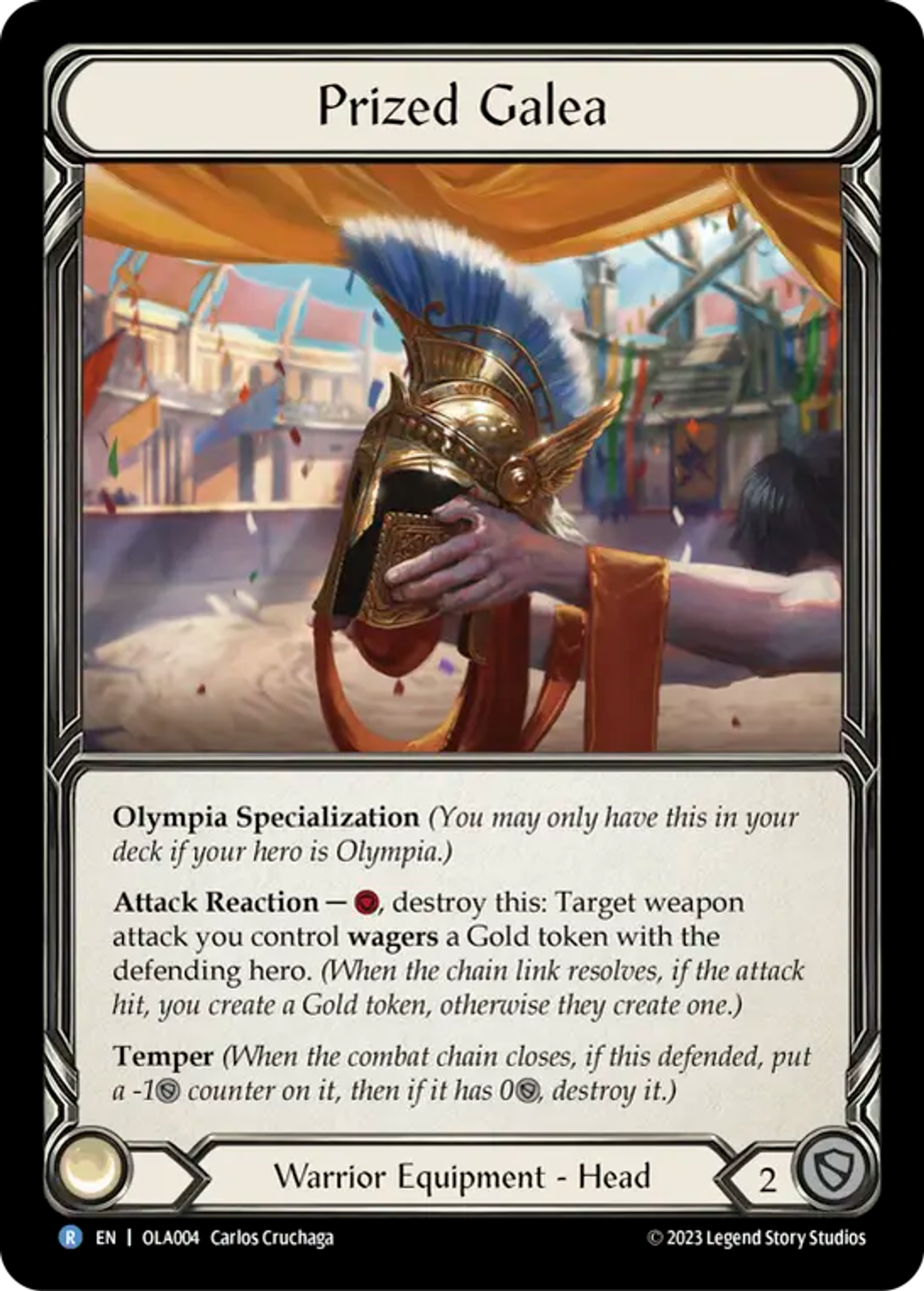 Prized Galea — Olympia - Heavy Hitters Blitz Deck — Flesh and Blood