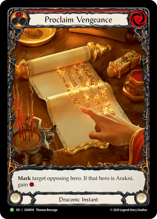 Proclaim Vengeance — GEM - Pack 1 — Flesh and Blood