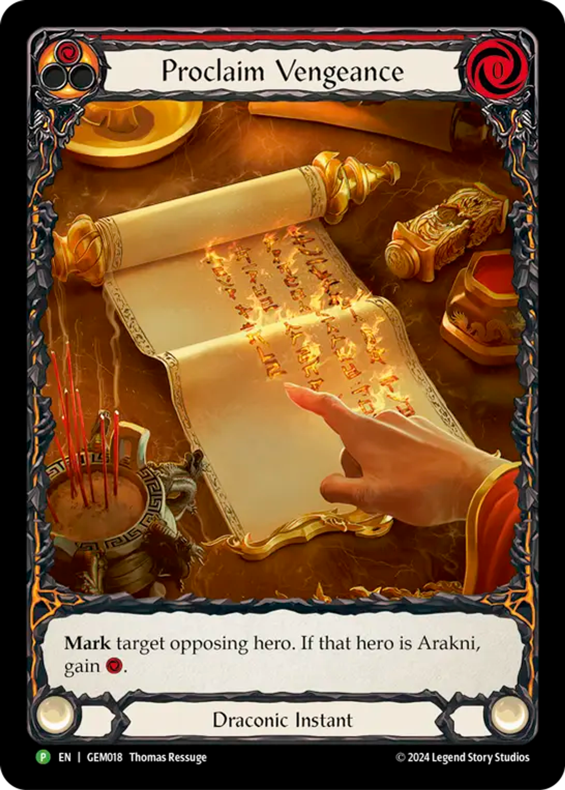 Proclaim Vengeance — GEM - Pack 1 — Flesh and Blood
