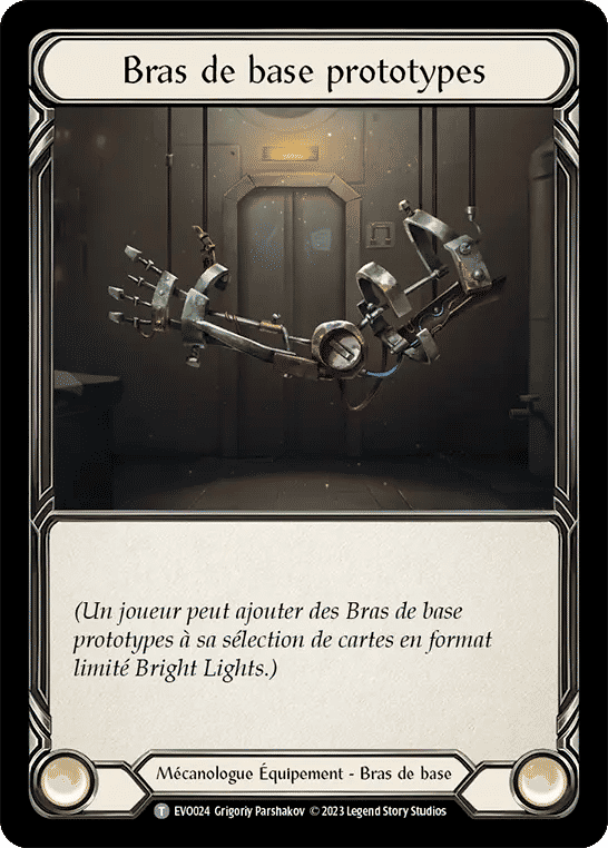 Bras de base prototypes — Bright Lights — Flesh and Blood