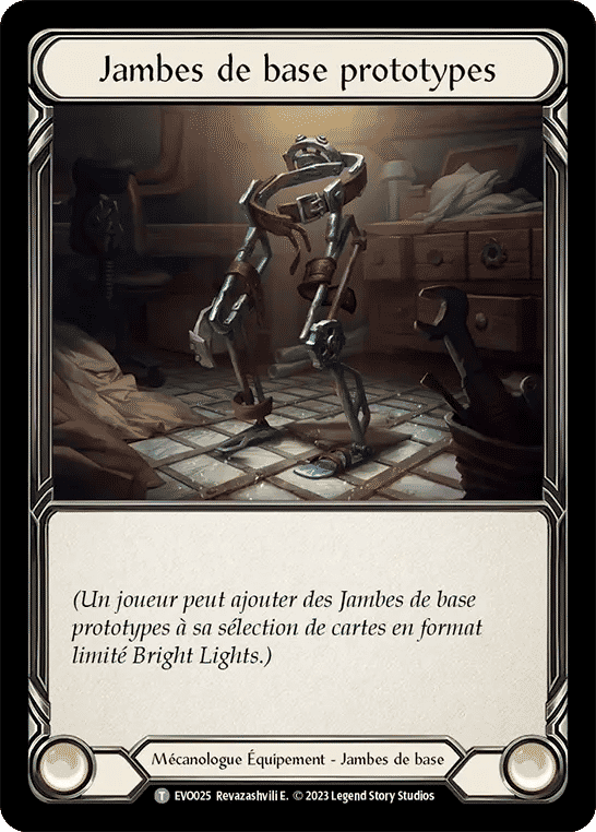 Jambes de base prototypes — Bright Lights — Flesh and Blood