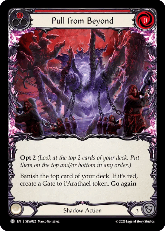 Pull from Beyond (Red) — Silver Age - Viserai, Between Worlds — Flesh and Blood