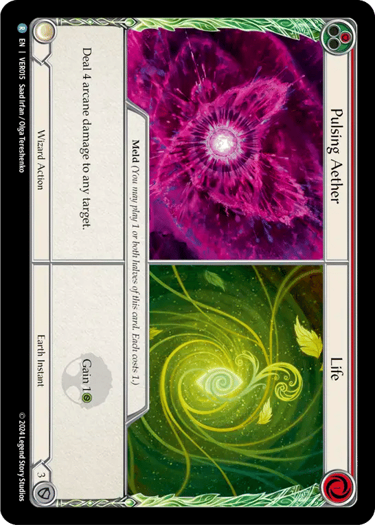 Pulsing Aether // Life (Red) — Rosetta Blitz Deck - Verdance — Flesh and Blood
