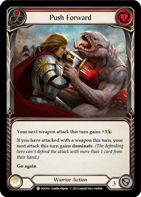 Push Forward (Red) — Boltyn - Blitz Deck — Flesh and Blood