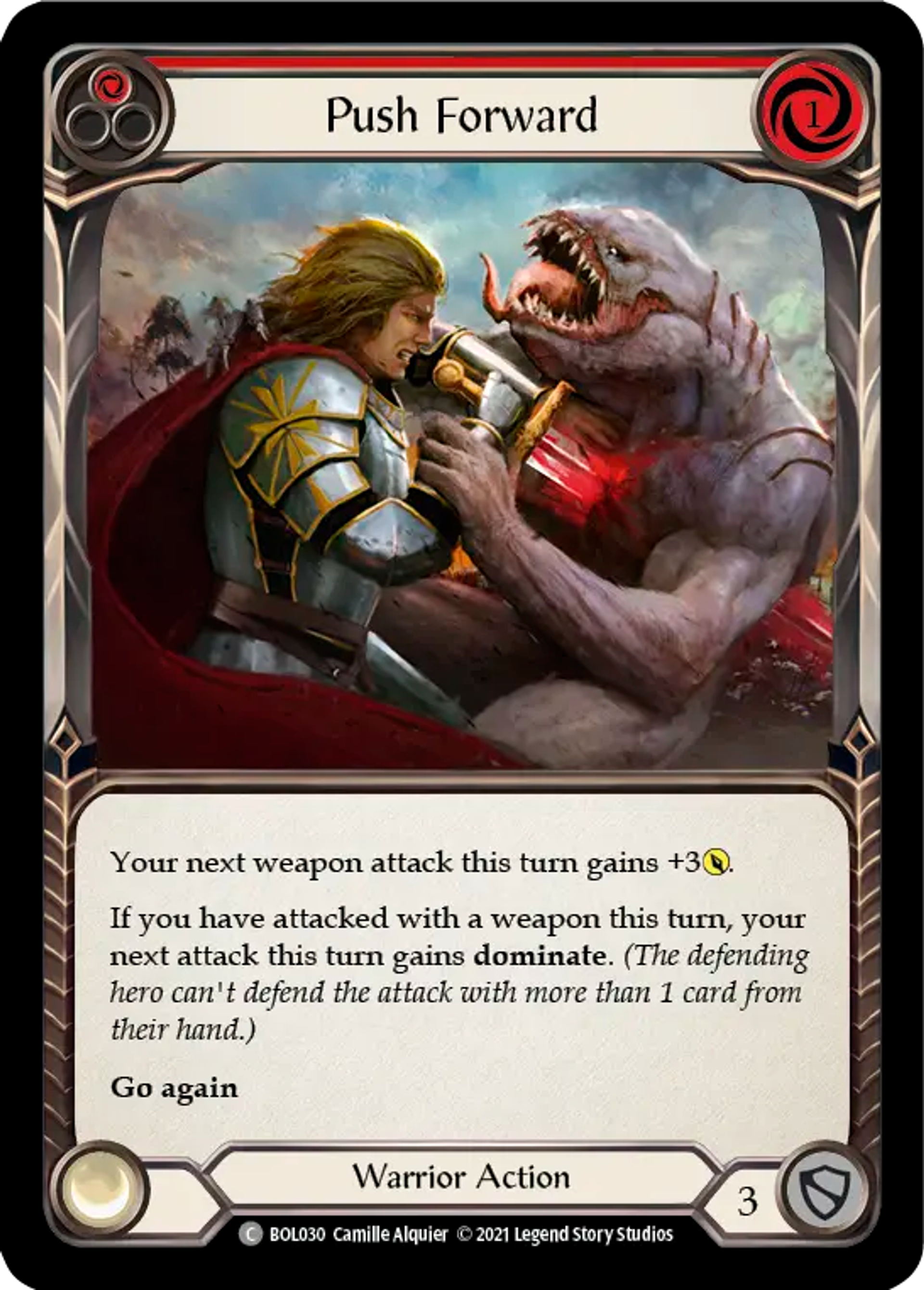 Push Forward (Red) — Boltyn - Blitz Deck — Flesh and Blood