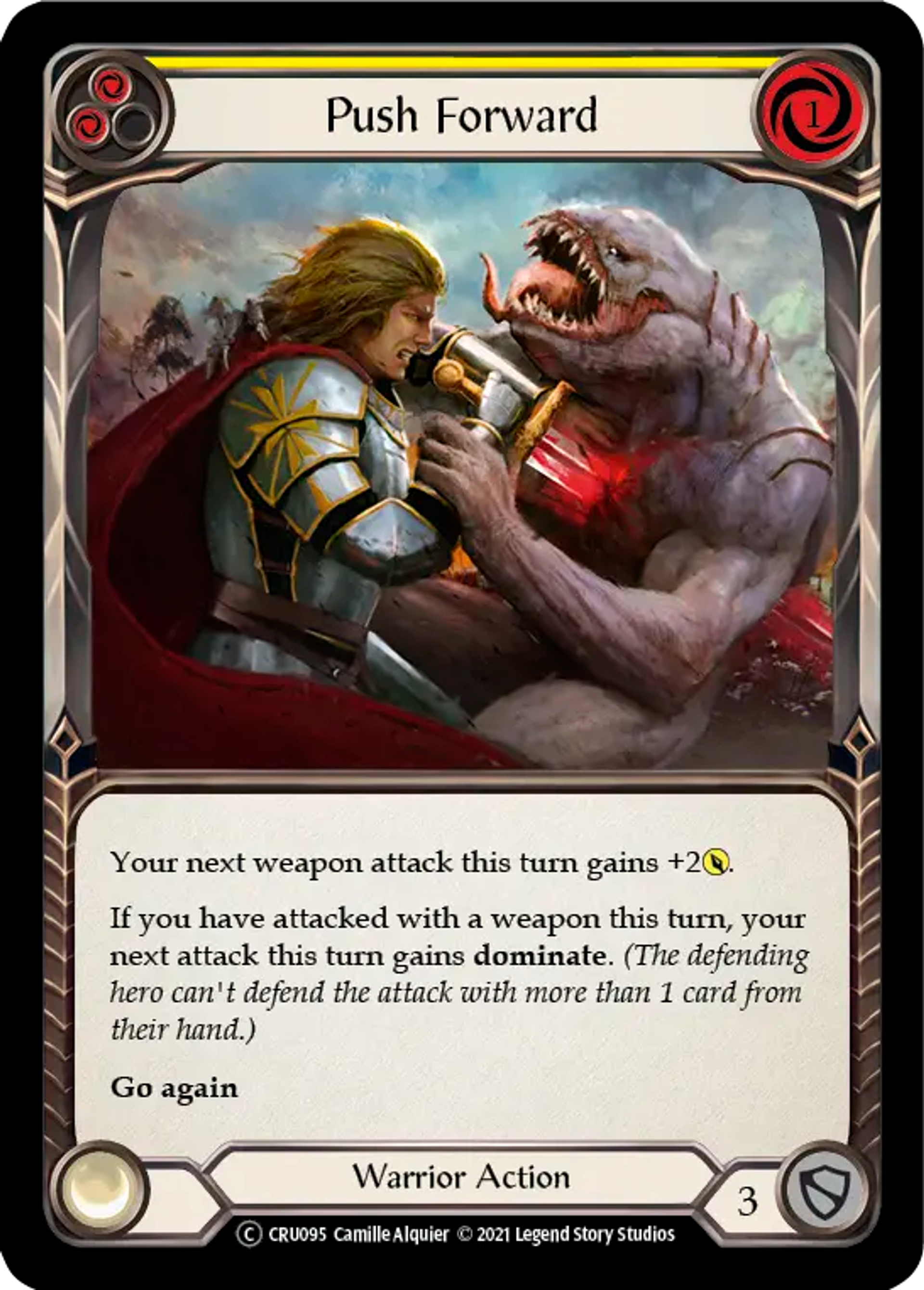 Push Forward (Yellow) — Crucible of War - Unlimited — Flesh and Blood