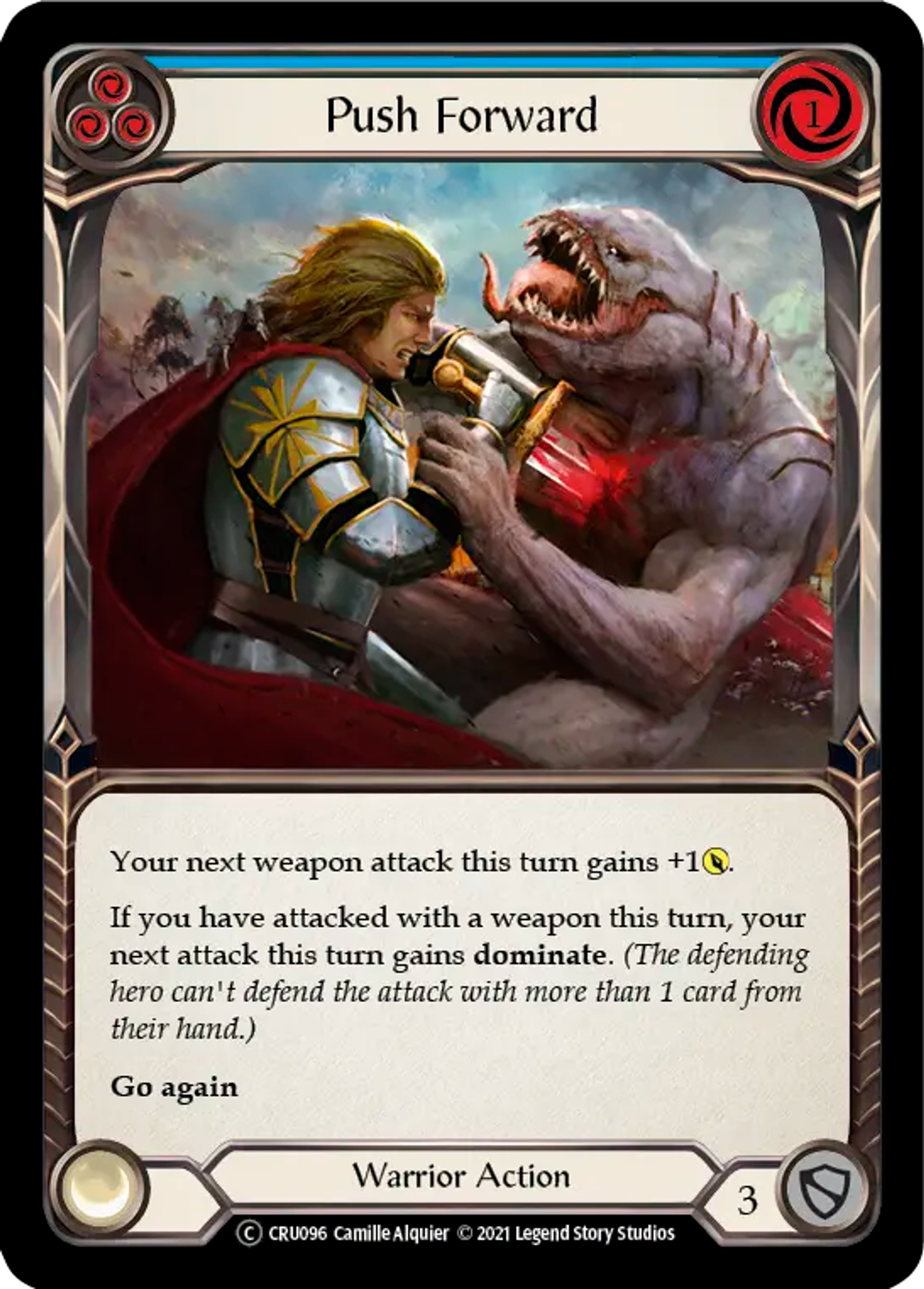 Push Forward (Blue) — Crucible of War - Unlimited — Flesh and Blood