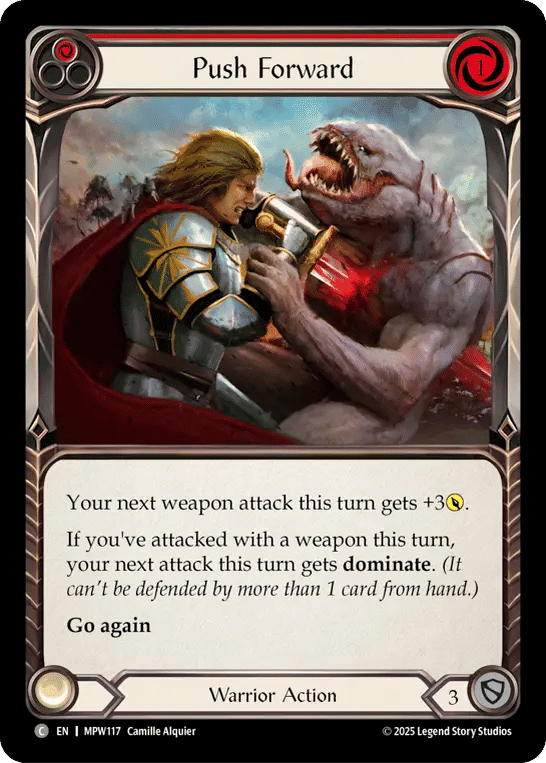 Push Forward (Red) from Mastery Pack Warrior - Flesh and Blood