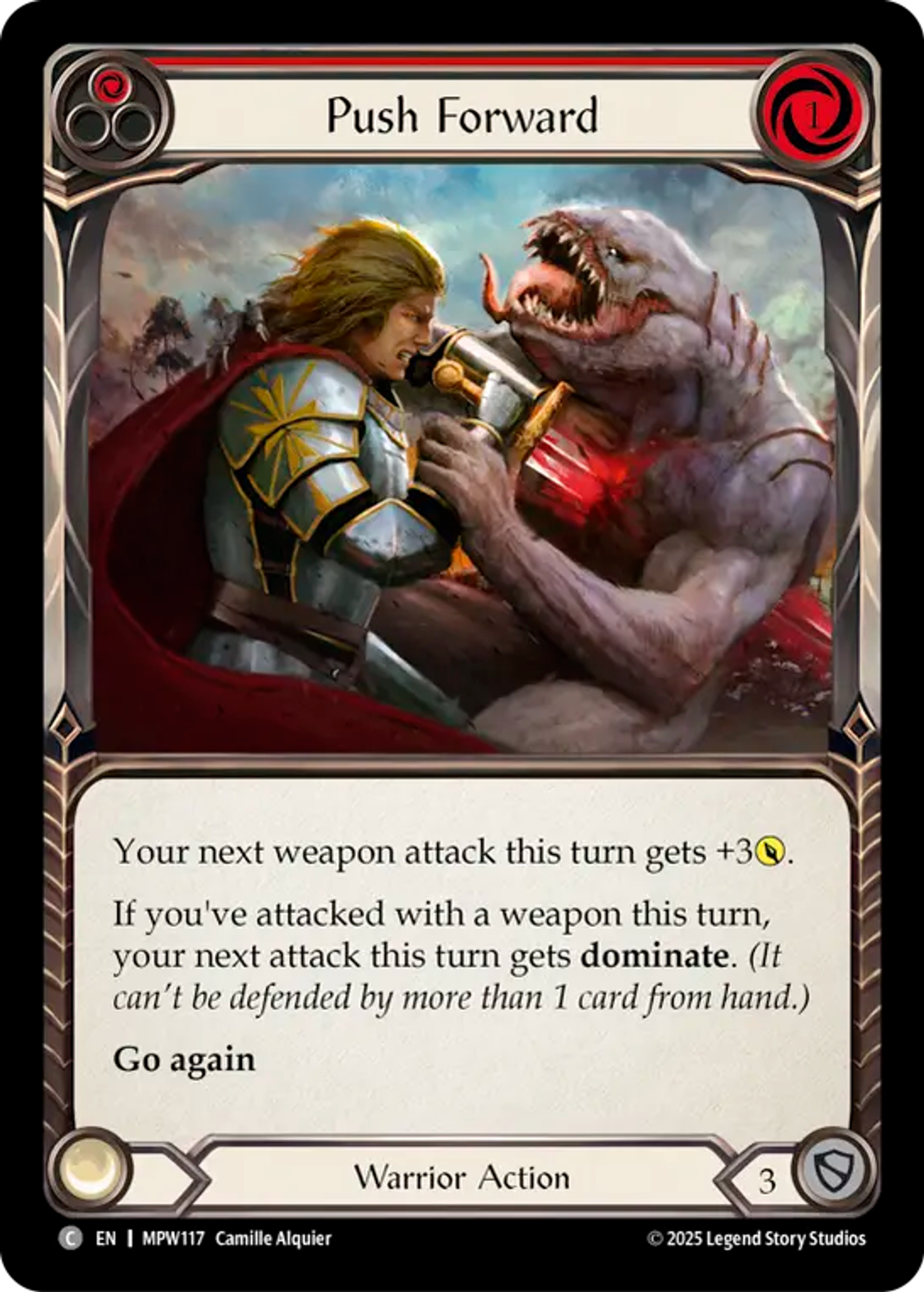 Push Forward (Red) — Mastery Pack Warrior — Flesh and Blood