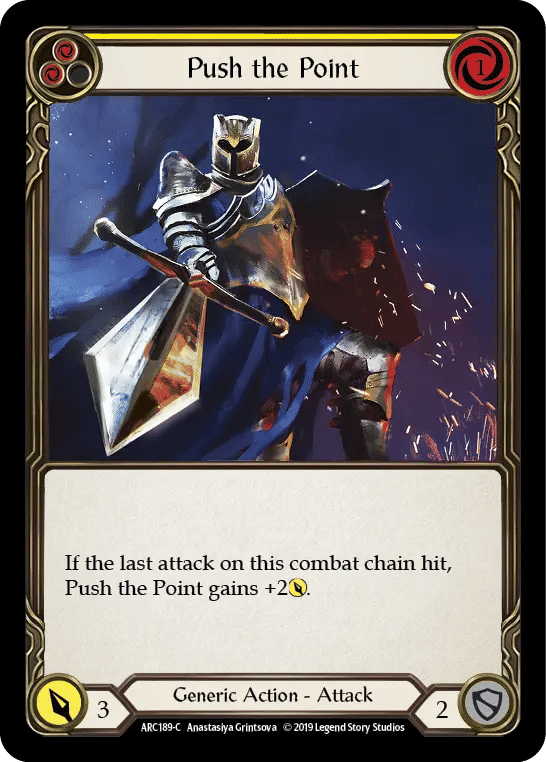 Push the Point (Yellow) — Arcane Rising — Flesh and Blood