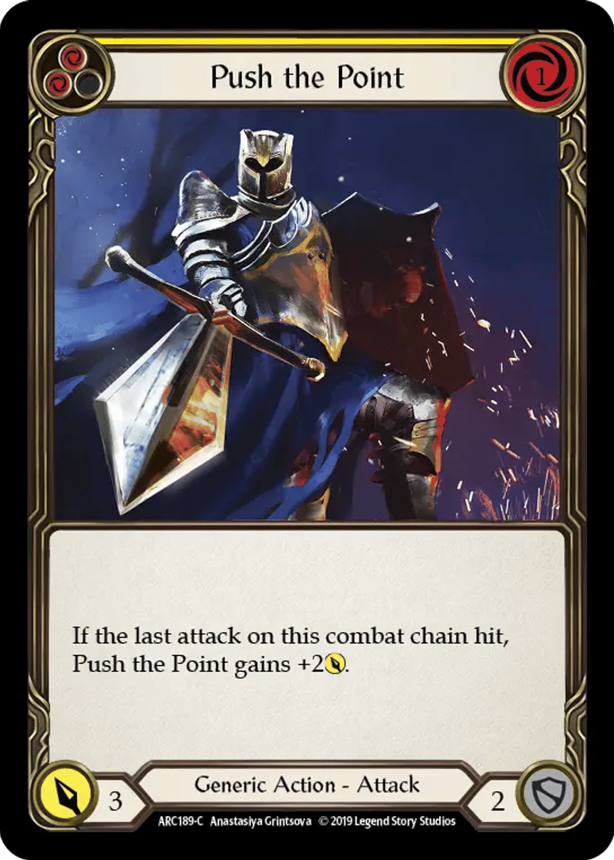 Push the Point (Yellow) from Arcane Rising - Flesh and Blood
