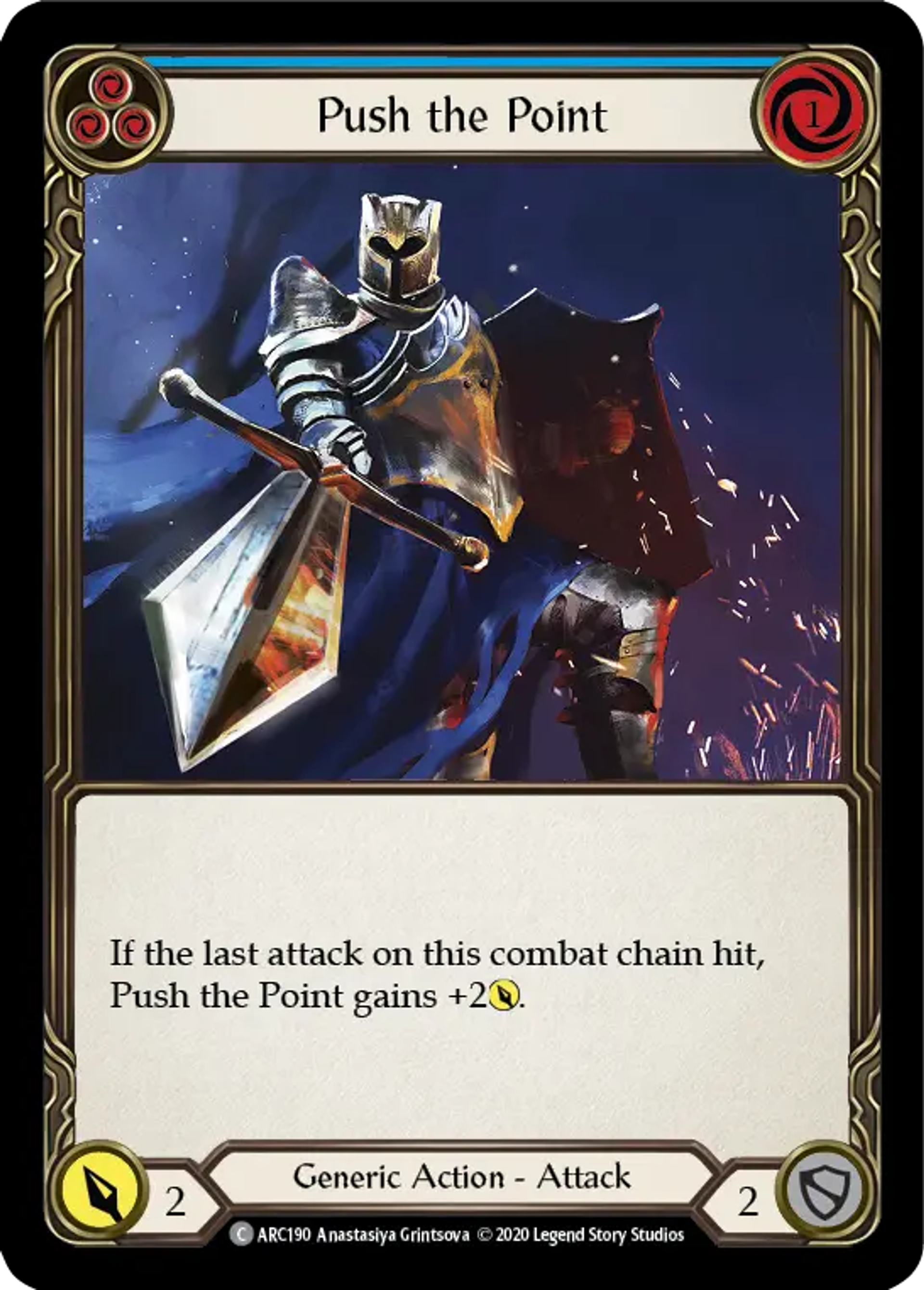Push the Point (Blue) — Arcane Rising - Unlimited — Flesh and Blood