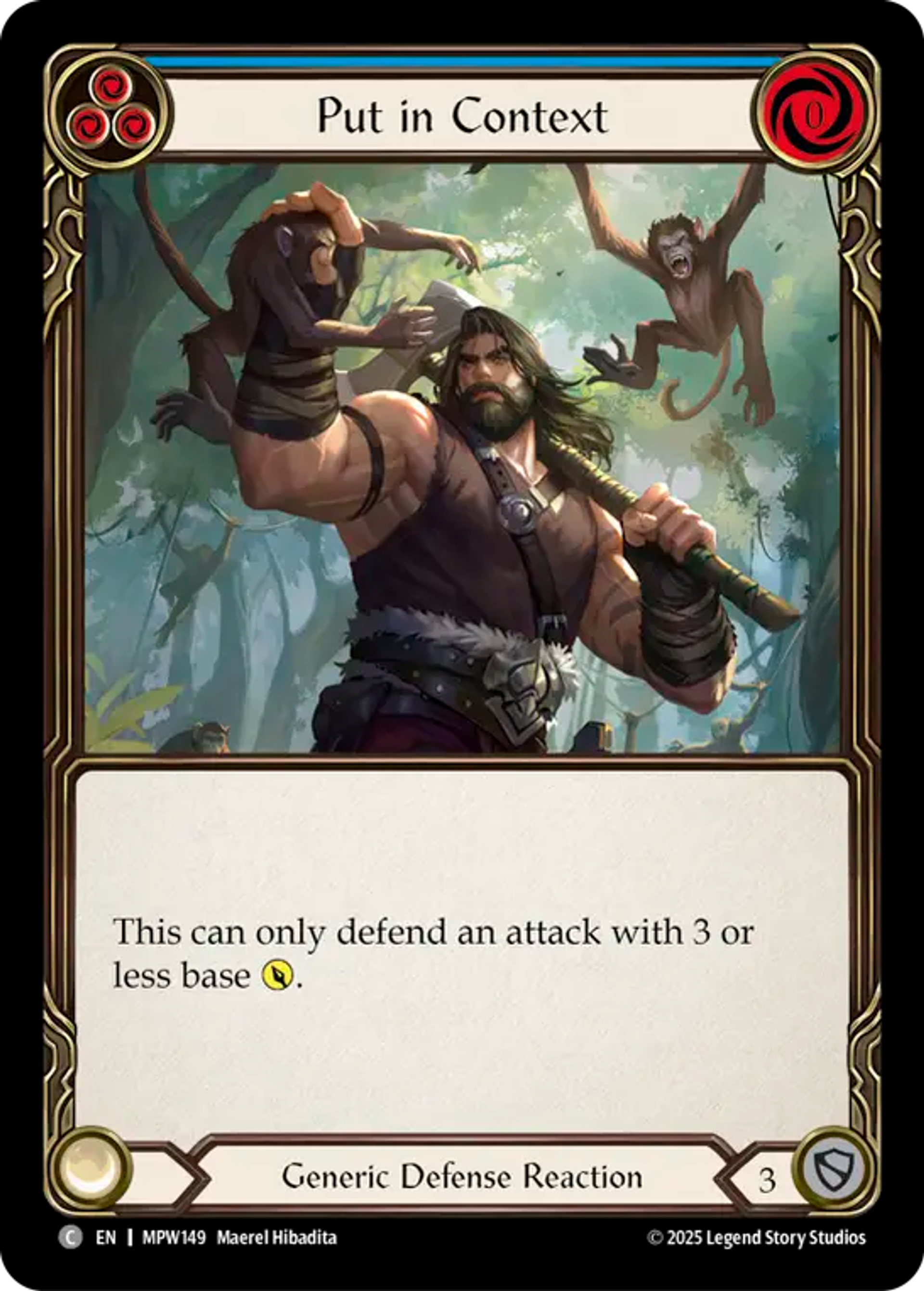 Put in Context (Blue) — Mastery Pack Warrior — Flesh and Blood