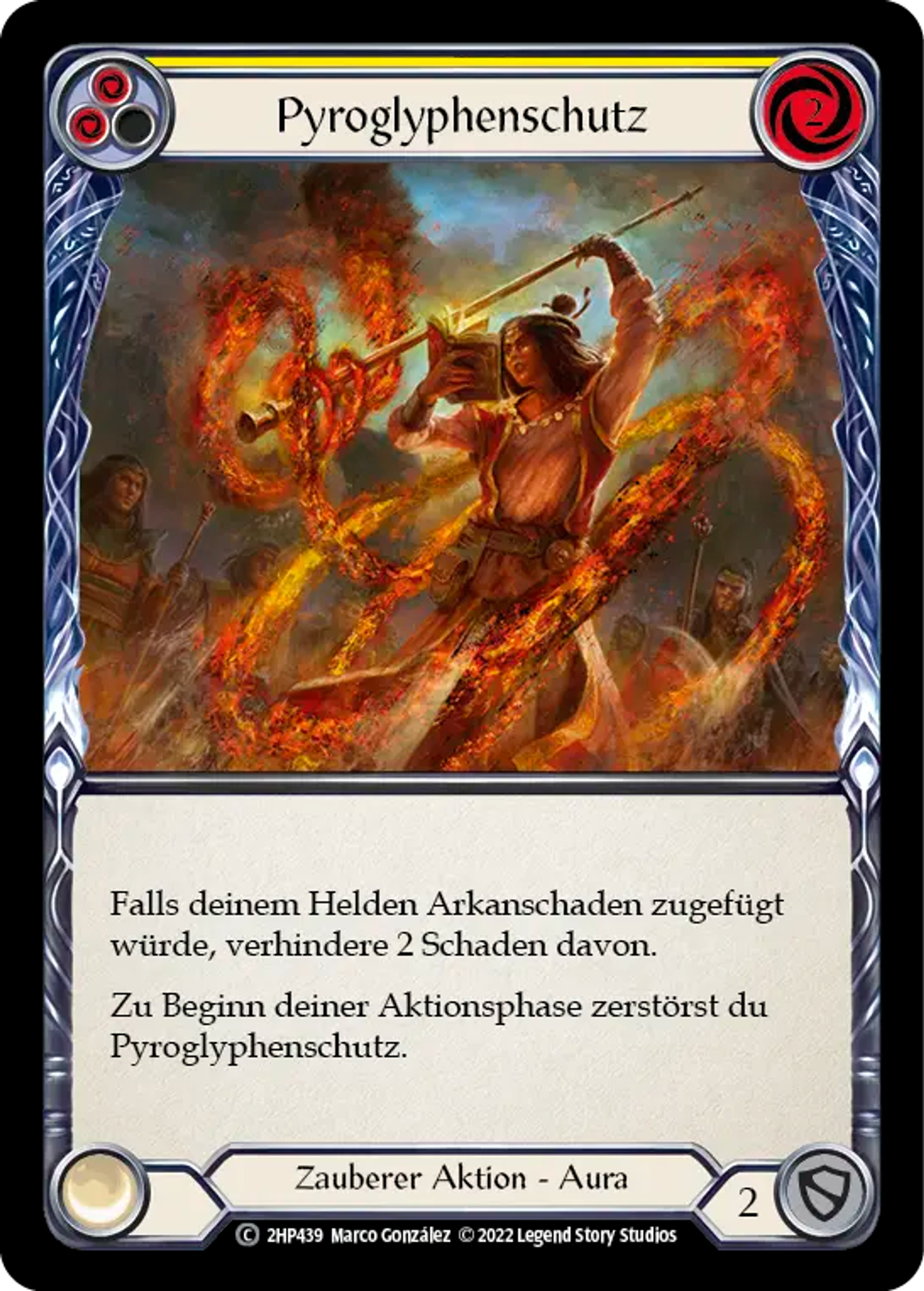 Pyroglyphic Protection (Yellow) — History Pack 2 - Black Label — Flesh and Blood