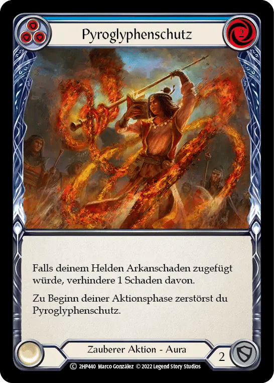 Pyroglyphic Protection (Blue) — History Pack 2 - Black Label — Flesh and Blood