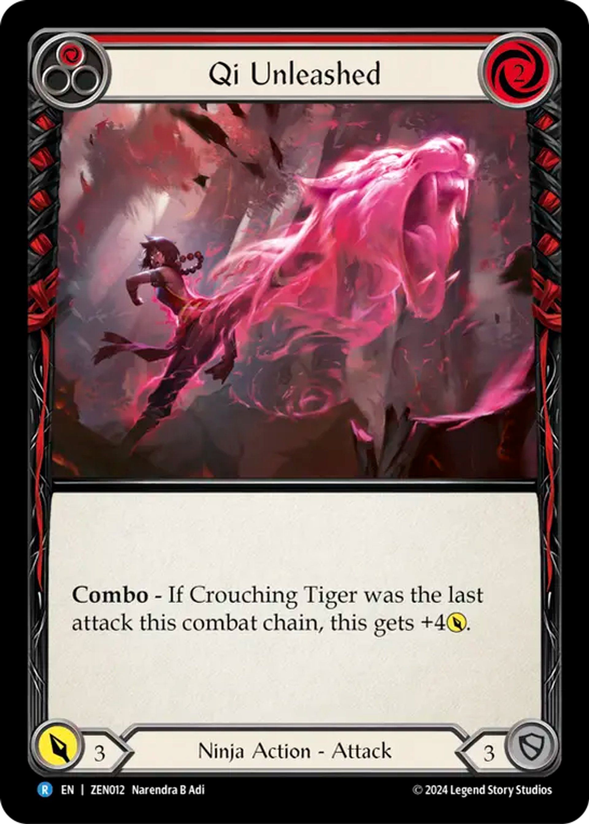 Qi Unleashed (Red) — Zen - Blitz Deck — Flesh and Blood