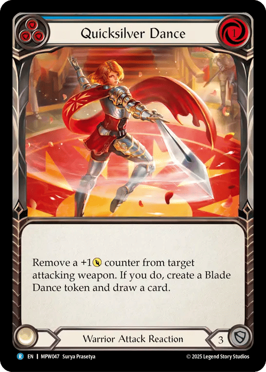 Quicksilver Dance (Blue) — Mastery Pack Warrior — Flesh and Blood