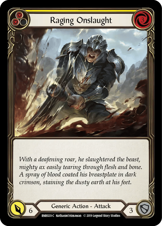 Raging Onslaught (Yellow) — Rhinar, Reckless Rampage - Hero Deck — Flesh and Blood