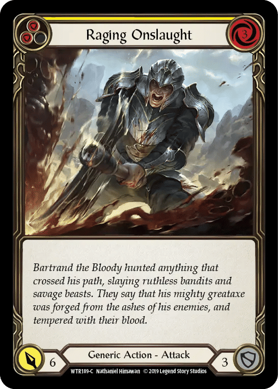 Raging Onslaught (Yellow) — Welcome to Rathe — Flesh and Blood