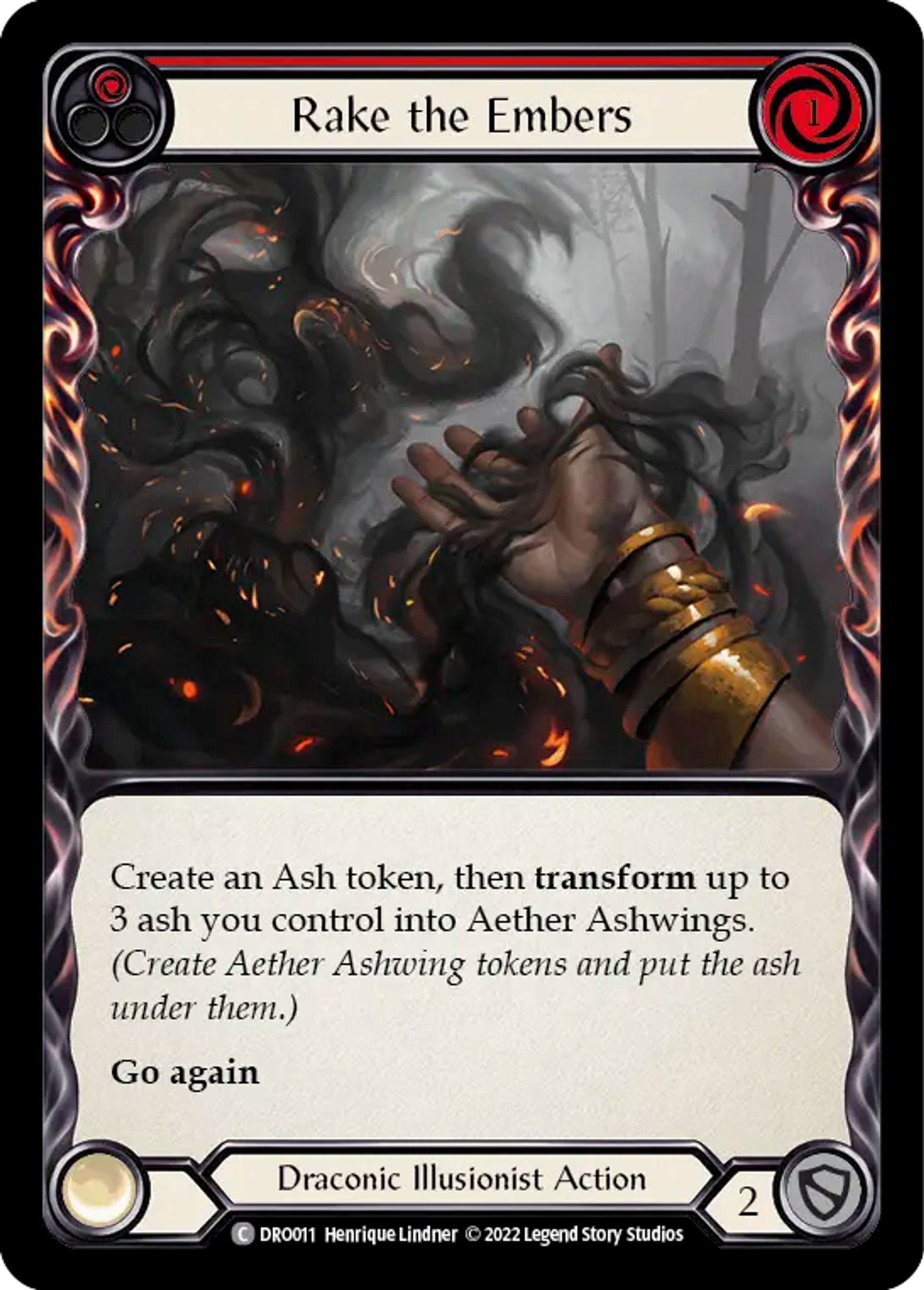 Rake the Embers (Red) — Dromai - Blitz Deck — Flesh and Blood