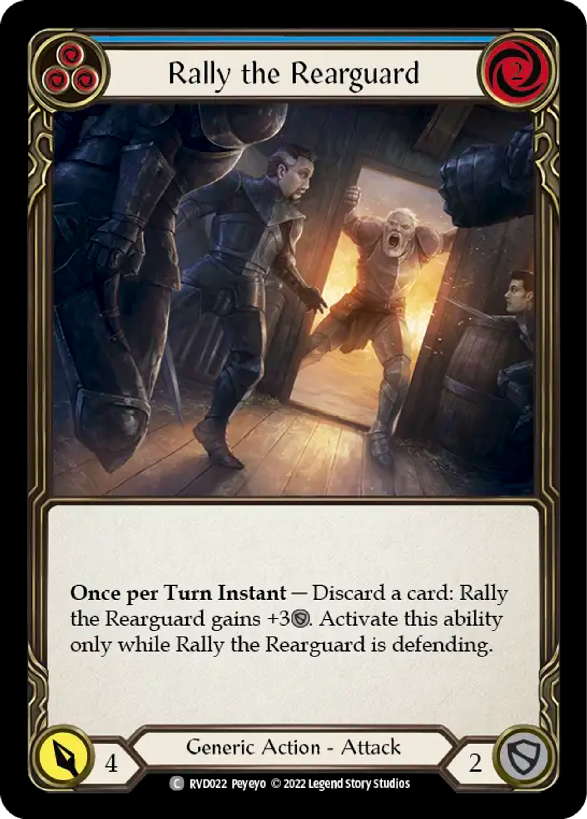 Rally the Rearguard (Blue) — Classic Battles: Rhinar vs Dorinthea — Flesh and Blood