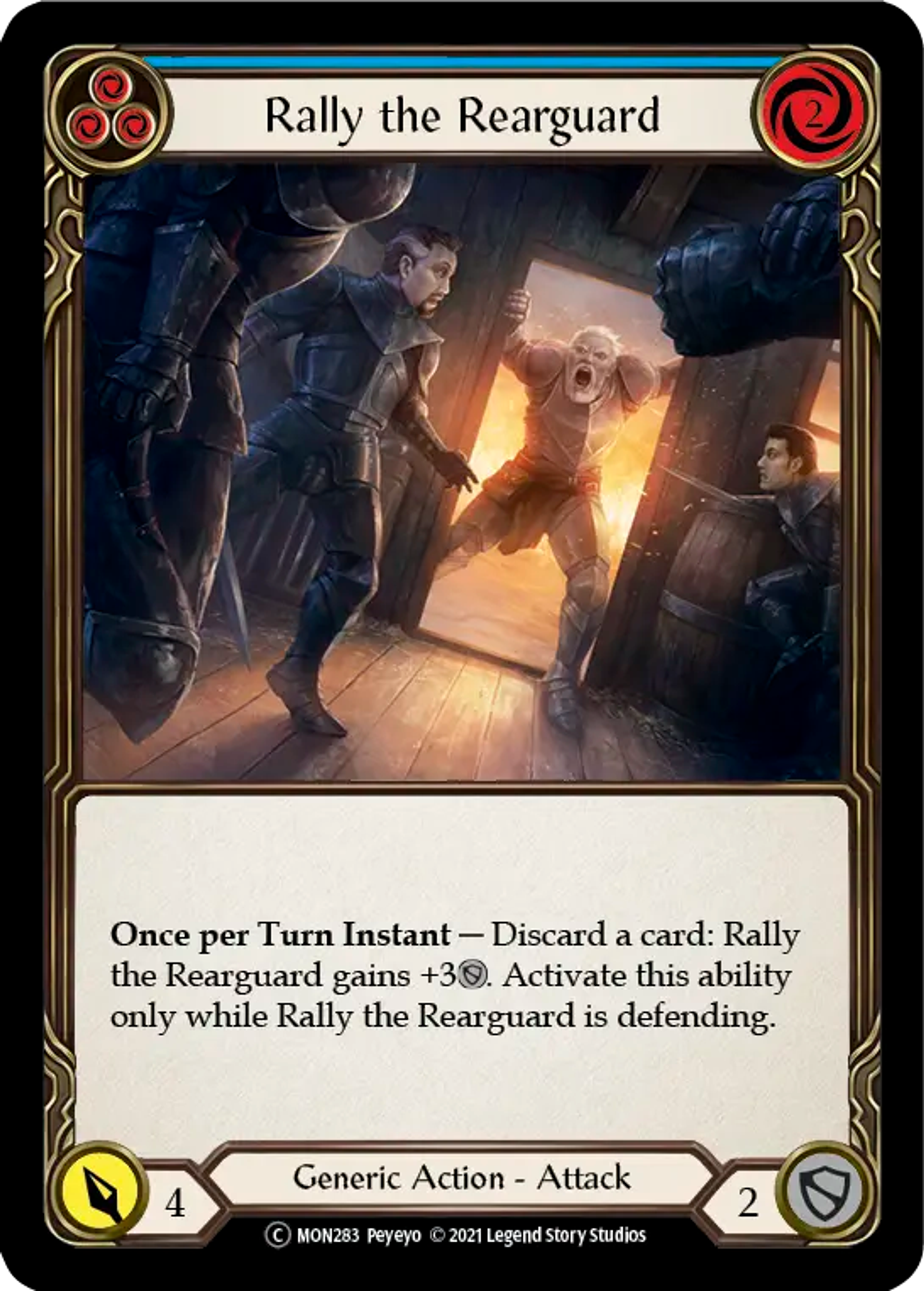 Rally the Rearguard (Blue) — Monarch - Unlimited — Flesh and Blood