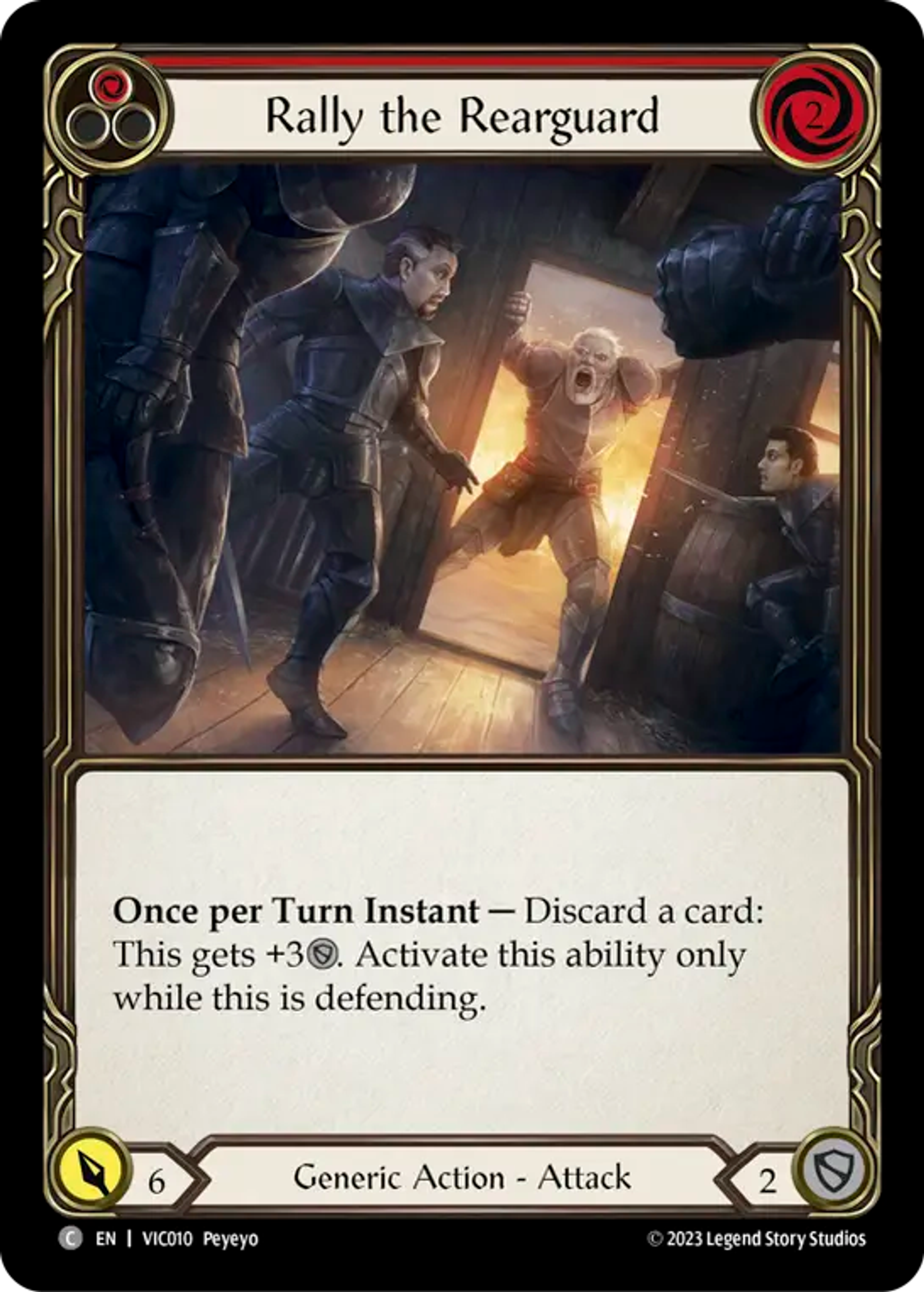 Rally the Rearguard (Red) — Victor - Heavy Hitters Blitz Deck — Flesh and Blood