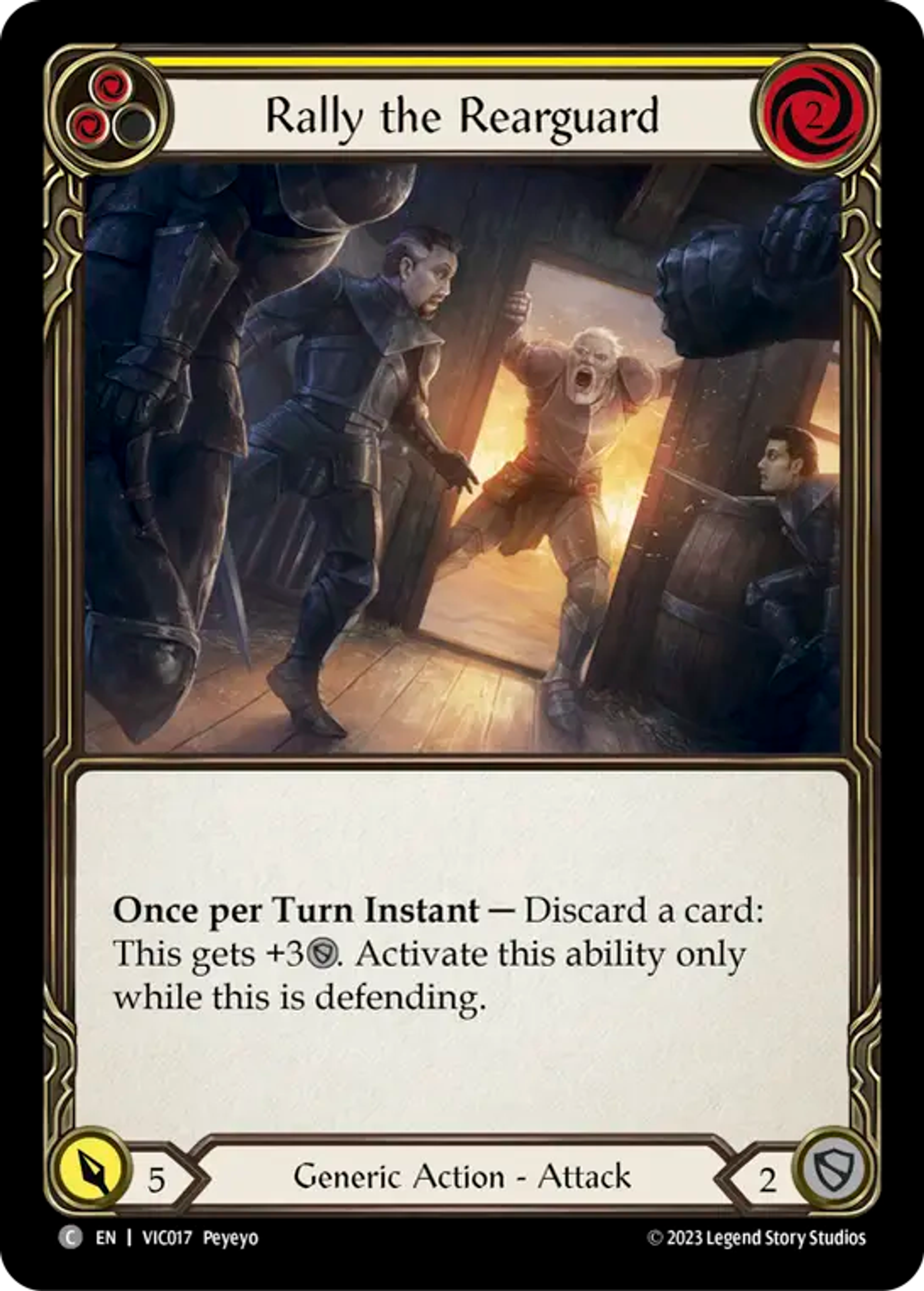 Rally the Rearguard (Yellow) — Victor - Heavy Hitters Blitz Deck — Flesh and Blood