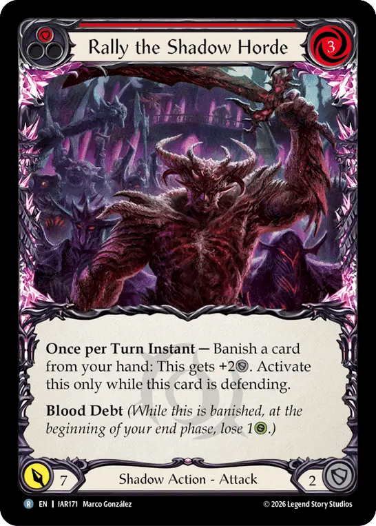 Rally the Shadow Horde (Red) — Usurp the Shadow Throne — Flesh and Blood