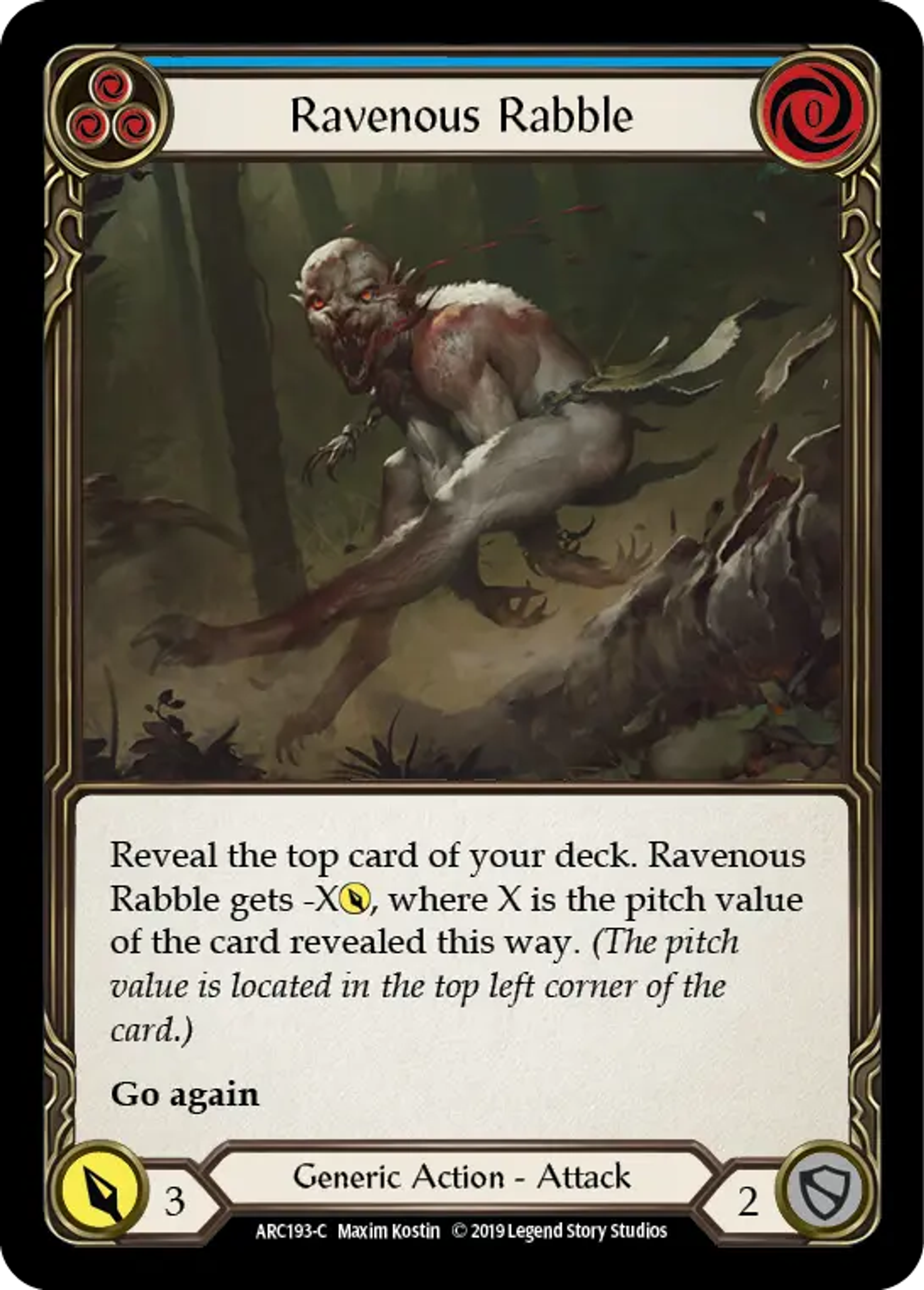 Ravenous Rabble (Blue) — Arcane Rising — Flesh and Blood