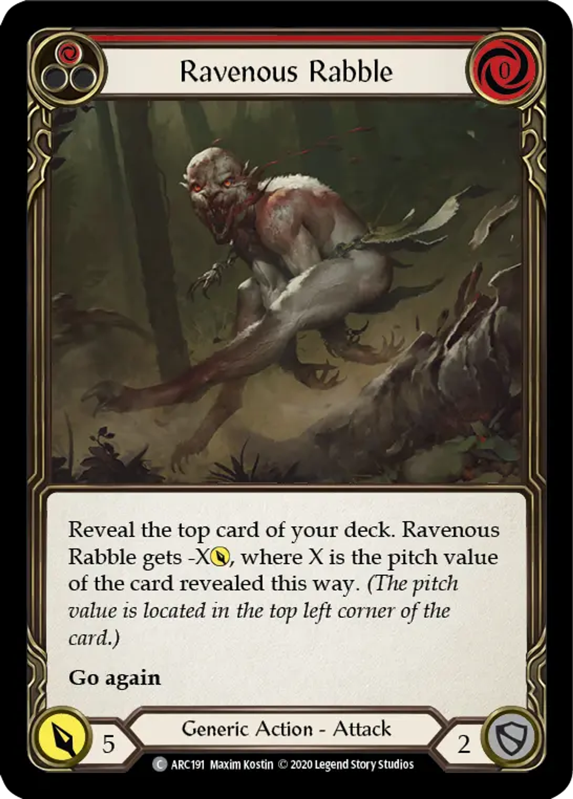 Ravenous Rabble (Red) — Arcane Rising - Unlimited — Flesh and Blood