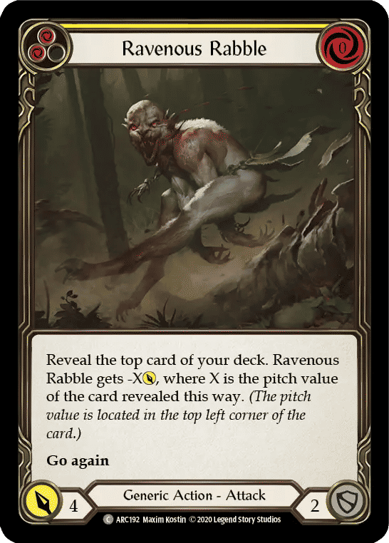 Ravenous Rabble (Yellow) — Arcane Rising - Unlimited — Flesh and Blood