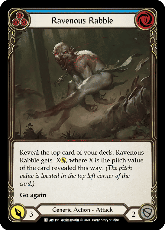 Ravenous Rabble (Blue) — Arcane Rising - Unlimited — Flesh and Blood