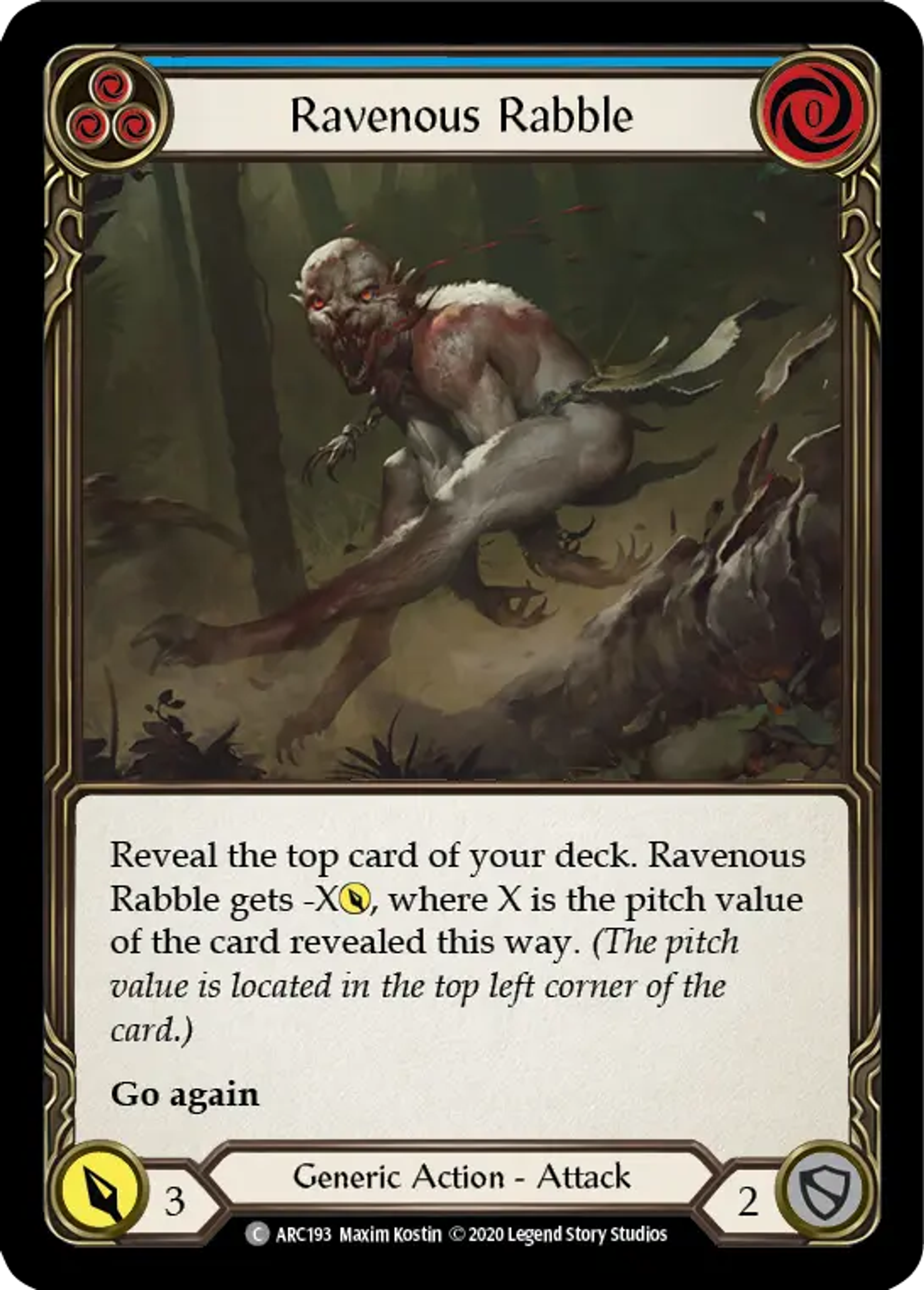 Ravenous Rabble (Blue) — Arcane Rising - Unlimited — Flesh and Blood