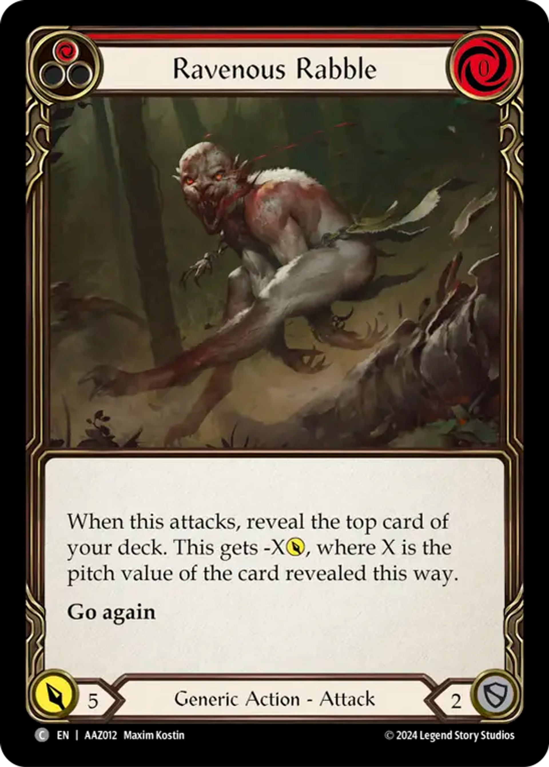 Ravenous Rabble (Red) — Armory Deck - Azalea, Ace in the Hole — Flesh and Blood