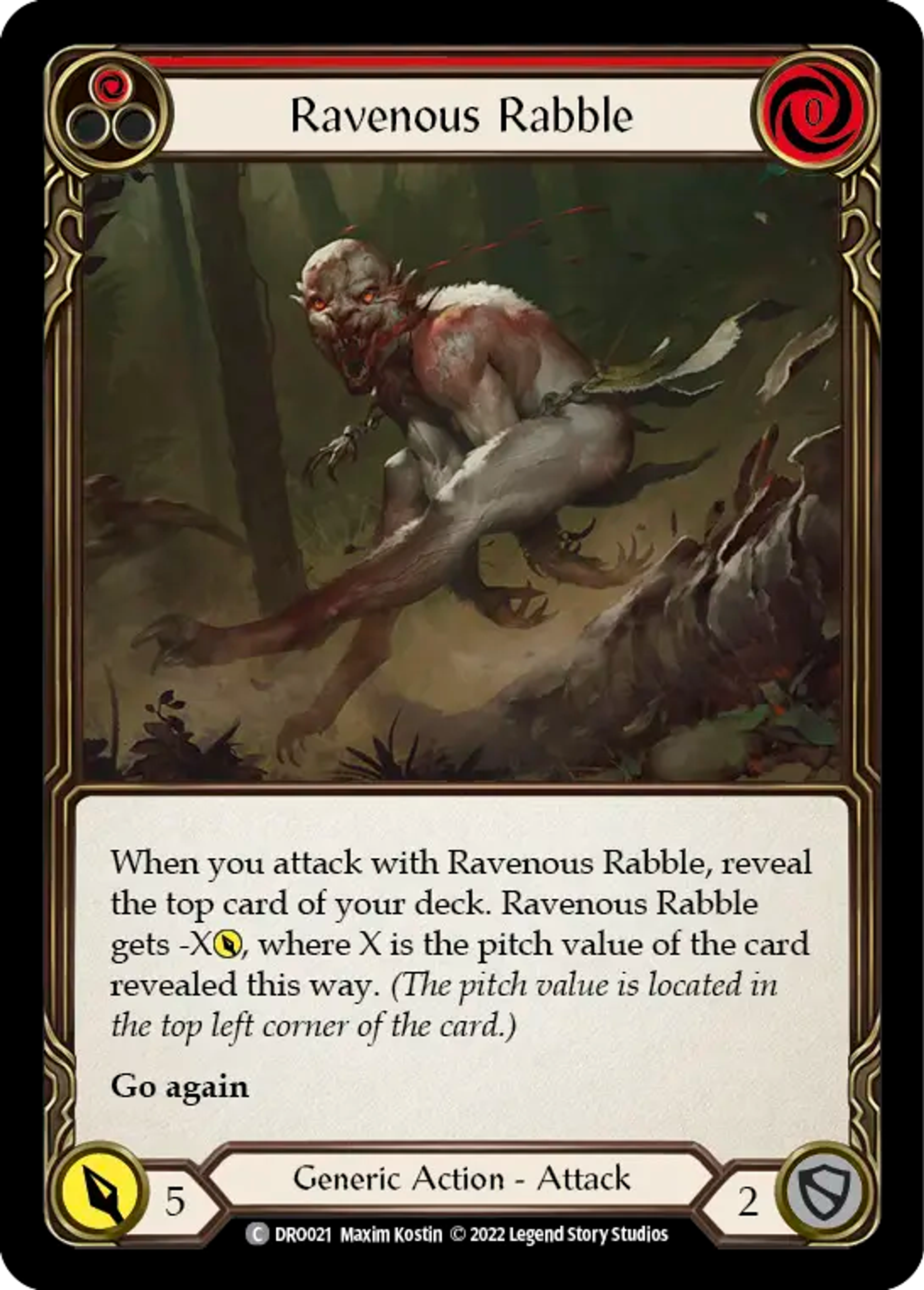 Ravenous Rabble (Red) — Dromai - Blitz Deck — Flesh and Blood