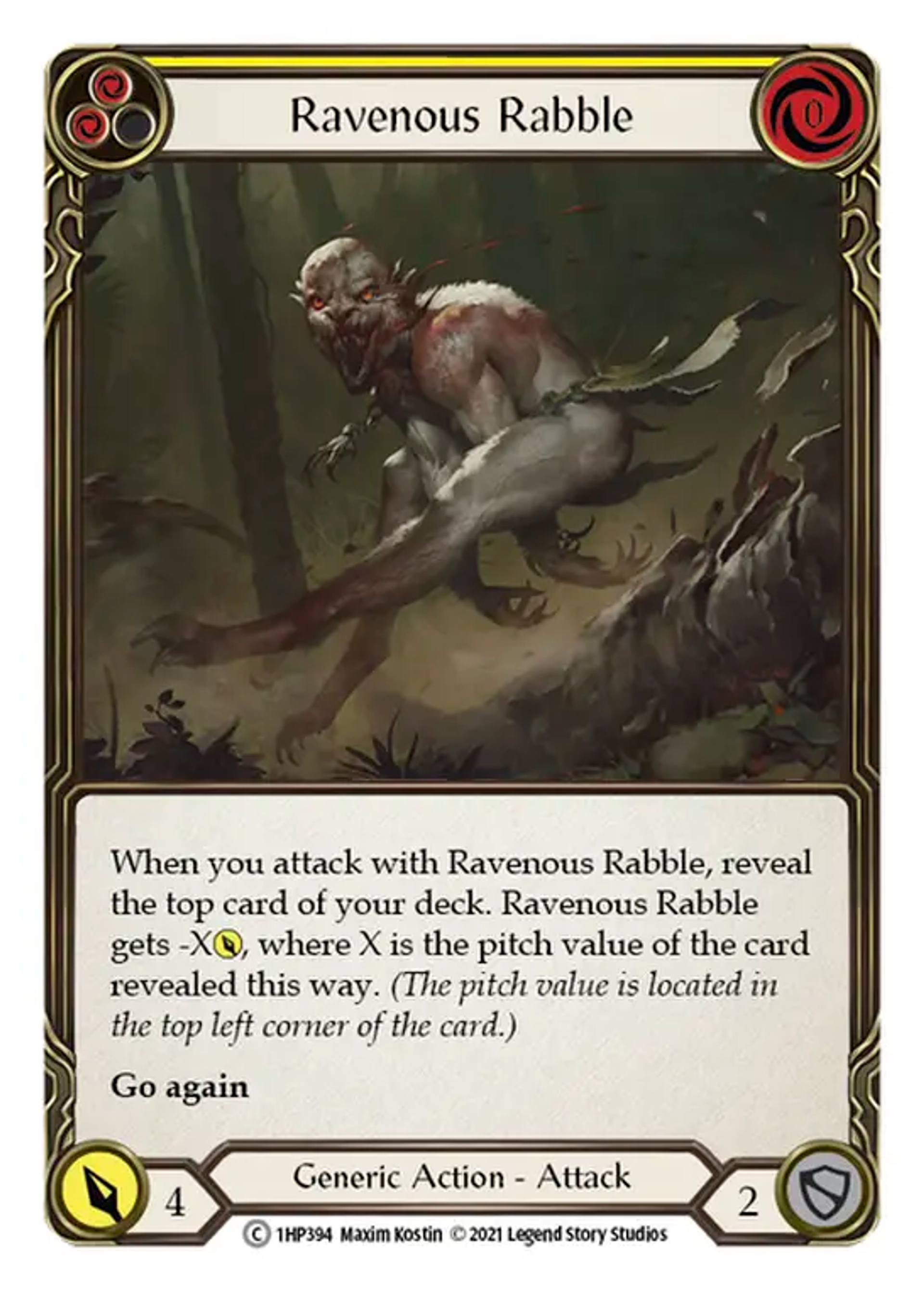 Ravenous Rabble (Yellow) — History Pack 1 — Flesh and Blood